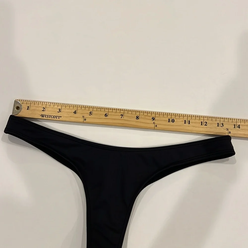 Frankie’s bikini’s Full Moon Micro black Bikini Bottom size small-NEW